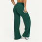Light grey Bendybliss flared leggings for women, straight-leg, wide-leg yoga and fitness pants, breathable and versatile casual wear.