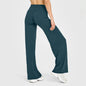 Light grey Bendybliss flared leggings for women, straight-leg wide-leg pants ideal for yoga, fitness, and casual wear.