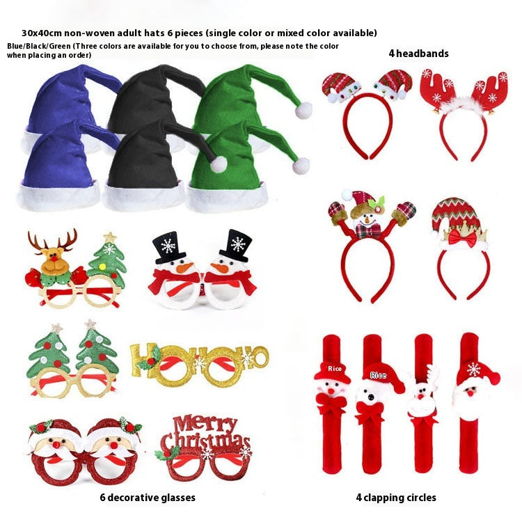 Christmas decorations glasses suit with festive holiday-themed eyewear, close-up product view