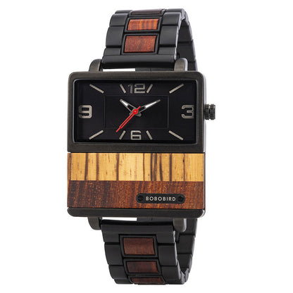 T95 wooden watch new model by My Store, showing a natural wood case and minimalist dial