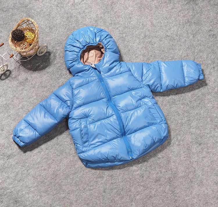 Children's winter cotton-padded casual down jacket in warm quilted design