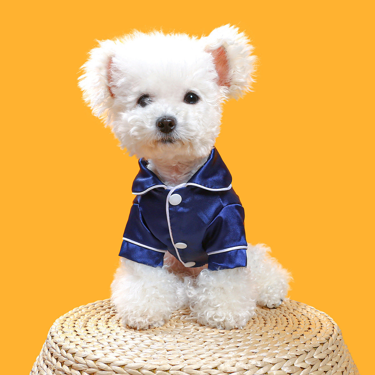 Comfortable silk pet pajamas clothing in soft fabric, shown as a cozy pet outfit