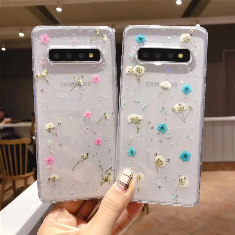 Floral Epoxy Phone Case Design with Durable Protection