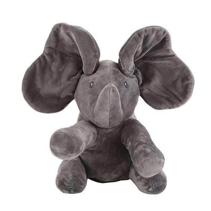 Colorful singing elephant plush toy for kids from BACKUPMYFILESNOW® featuring large ears and a cheerful expression.