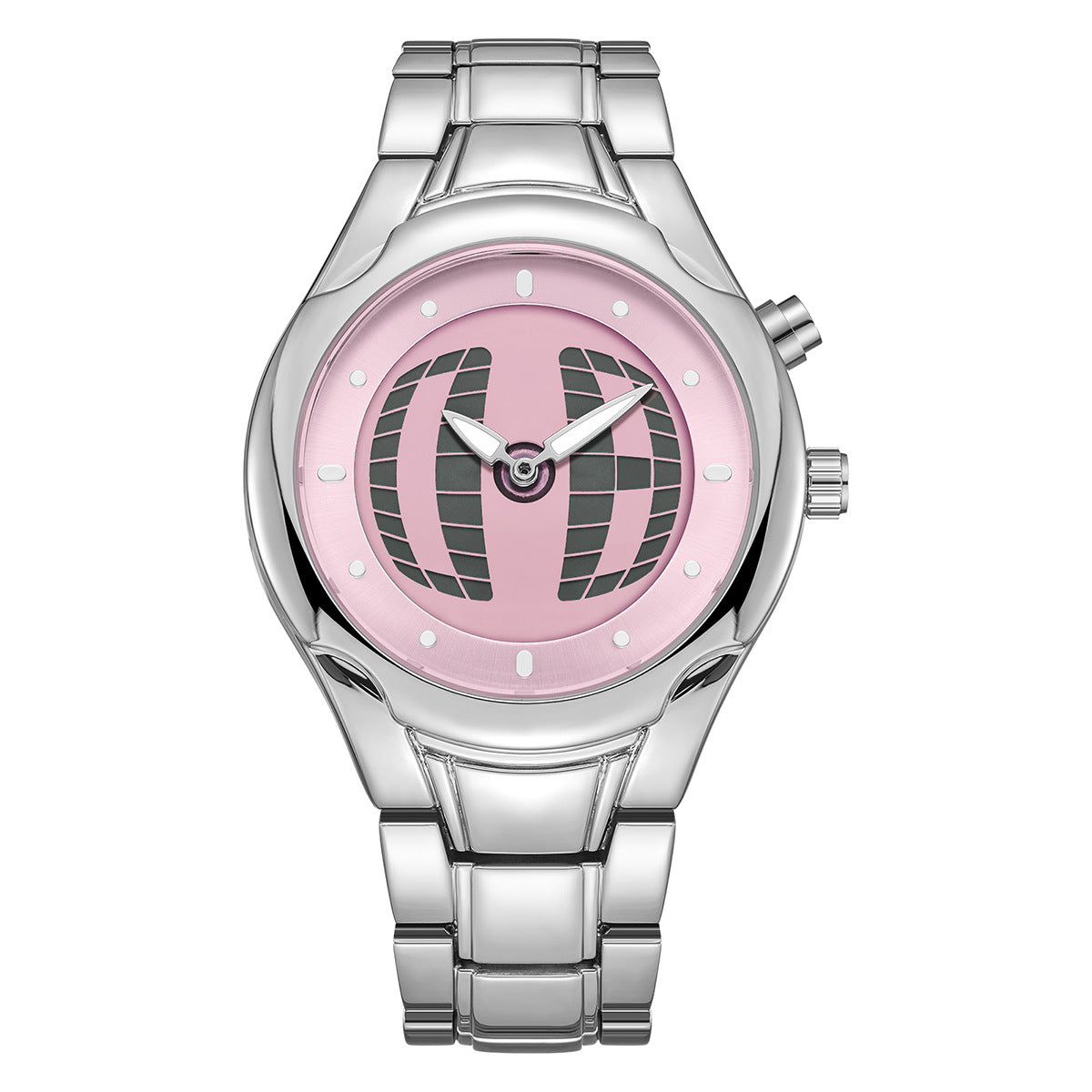 Digital dual-display original quartz wristwatch with black strap and rectangular case