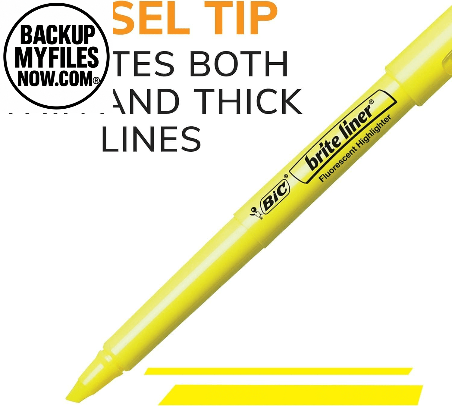 BIC Brite Liner Highlighters, Chisel Tip, 12 - Count Pack of Highlighters Assorted Colors, Ideal Highlighter Set for Organizing and Coloring - BACKUPMYFILESNOW.COM®