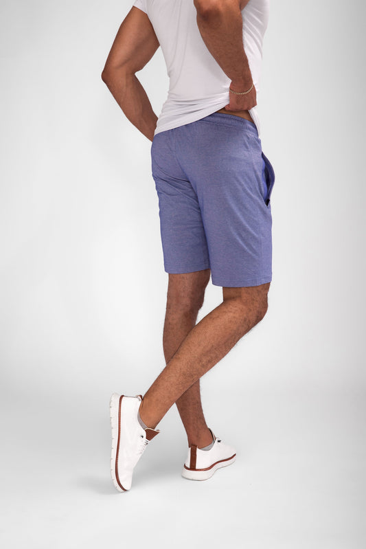 Big and tall blue athletic shorts by SCR Sportswear with an 11-inch inseam, designed for all-day comfort and active wear.