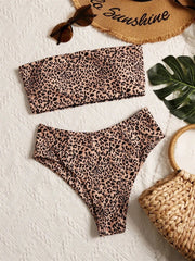 Bikini Women Swimsuit 2026 New Bikinis Set Leopard Bandeau Swimwear Summer Sexy High Waist Two Piece Beach Bathing Suit Female - BACKUPMYFILESNOW.COM®