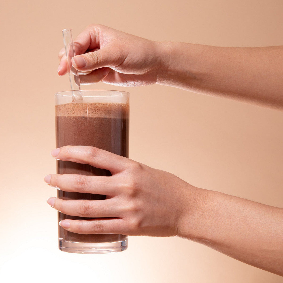 Biocare 30g protein chocolate dietary beverage container with 14 servings, featuring a sleek black and brown packaging design.