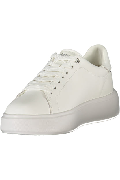White BLAUER women's sneakers with sporty design, featuring a sleek look and comfortable soles, perfect for active wear.