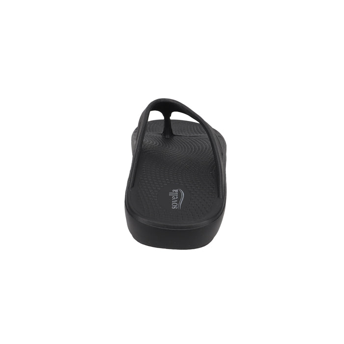 Lucky Feet Shoes Sovella Active Recovery Sandals for men, black PF thong style, designed for comfort and recovery.