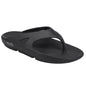 Black Sovella Active Recovery Men's PF Thong Sandals with cushioned design, ideal for comfort and recovery.