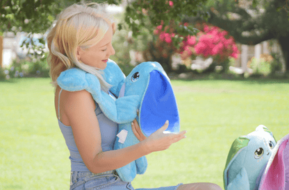 Soft 5lb Hugger Plush toy from Moon Pals featuring a cute, cuddly Bo character with plush fabric and detailed stitching.