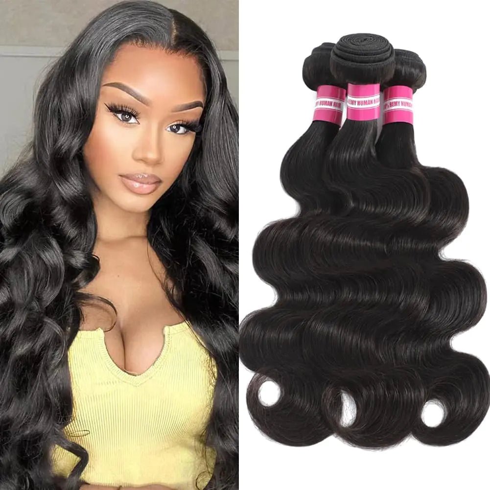 Body Wave Bundles Human Hair 12A Human Hair Bundles 100% Unprocessed Brazilian Virgin Hair Bundles 12 14 16 Inches Wavy Bundles Human Hair Weave Bundles 3 Bundles Human Hair Natural Color - BACKUPMYFILESNOW