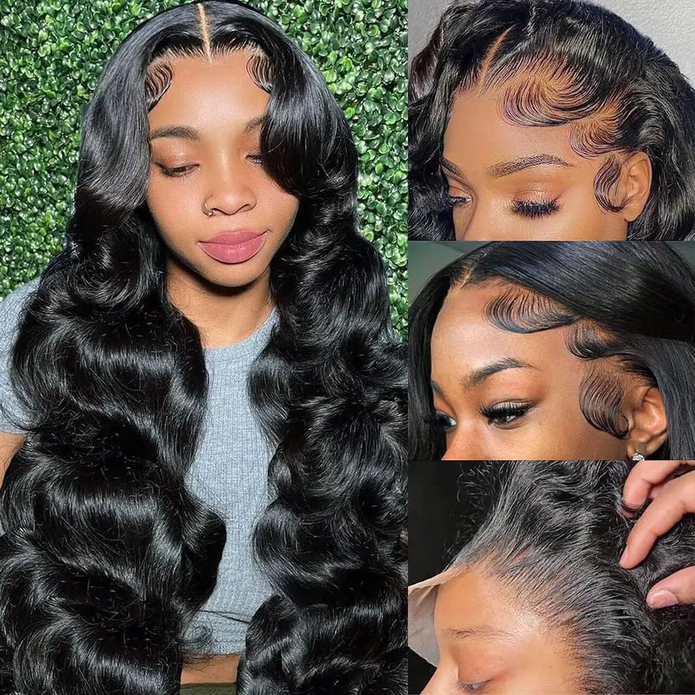 Body Wave Lace Front Wigs Human Hair Pre Plucked 180% Density Brazilian Virgin Frontal Human Hair 13x6 HD Transparent Frontal Wigs Human Hair with Glueless Wigs Human Hair Wigs for Women 28 Inch wig - BACKUPMYFILESNOW