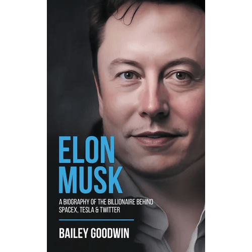 Hardcover book titled "Elon Musk: A Biography of the Billionaire Behind SpaceX, Tesla & Twitter" by Books by splitShops.