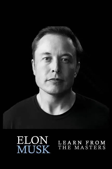 Paperback book titled "Elon Musk: Creativity and Leadership Lessons" featuring quotes from Elon Musk's biography and autobiography.