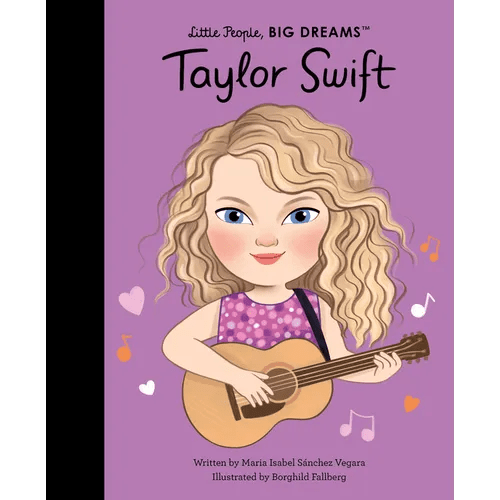 Hardcover book about Taylor Swift by Books by splitShops, featuring a cover with her name and related graphics.