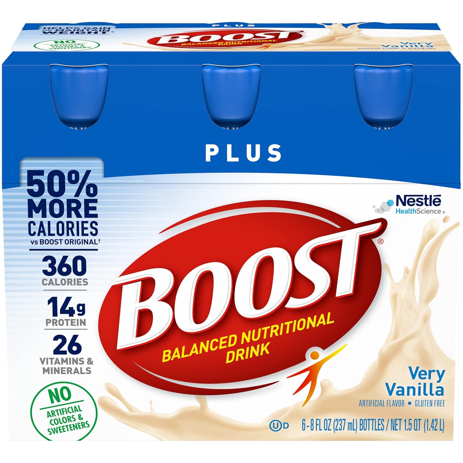 Boost Plus Complete Nutritional Drink (Vanilla + Chocolate, 8 Fl Oz (Pack of 2)) - BACKUPMYFILESNOW