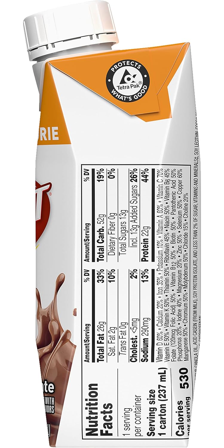 Boost Very High Calorie Nutritional Drink Made with Natural Flavor & No Artificial Flavors, Colors & Sweeteners, Chocolate, 8 FL OZ (Pack of 12) - BACKUPMYFILESNOW