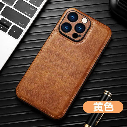 iPhone 15 Pro Max Leather Case with Retro Design