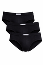Black men's bamboo viscose briefs from Spun Bamboo in a 3-pack, featuring a no-fly design and supportive fit.