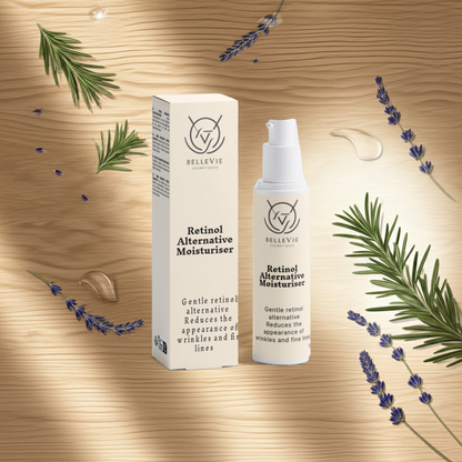 Hydrating moisturizer in a 50ml jar from BelleVie Cosmétiques, designed to smooth, hydrate, and renew skin naturally.