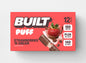 Built Strawberries 'N Cream Puff bar with creamy filling and fresh strawberry flavor, displayed on a white background.