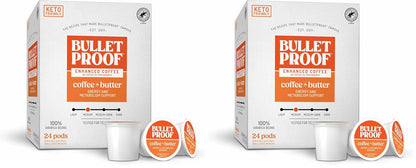 Bulletproof The Enlightener Coffee Pods, 24 count, medium-dark roast with L-Theanine, Panax Ginseng, Ginkgo Biloba for mental clarity