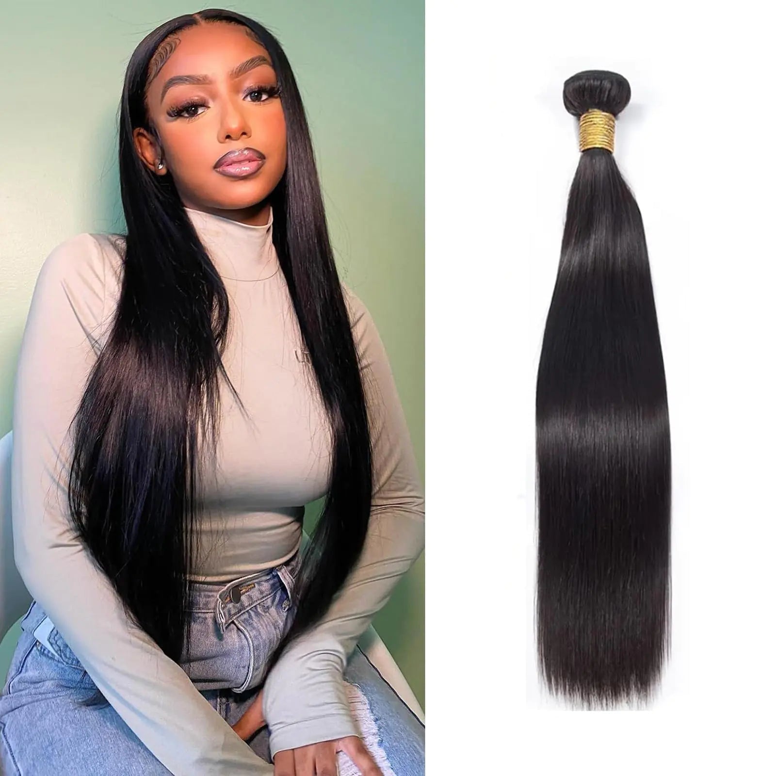 Bundles Human Hair Straight Human Hair Bundles 20 Inch 1 Bundles 10A Brazilian 100% Unprocessed Virgin Human Hair Wet and Wavy Double Weft Straight Human Hair Bundles Natural Color - BACKUPMYFILESNOW