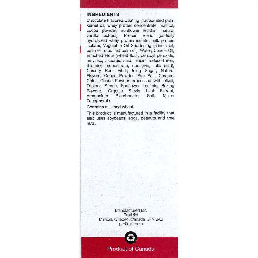 AmBari Nutrition PROTIDIET wafer bar with butterscotch flavor, showing a close-up of the crispy, layered snack bar.