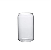 Transparent Glass Cup with Lid & Straw
