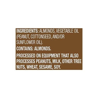 Kroger Roasted Unsalted Almonds by ByBies in a 32 oz pack, showing a close-up of the unsalted almonds in a clear container