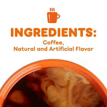 ByBies Dunkin French Vanilla flavored ground coffee in a 12-ounce bag, showcasing the coffee grounds and packaging.