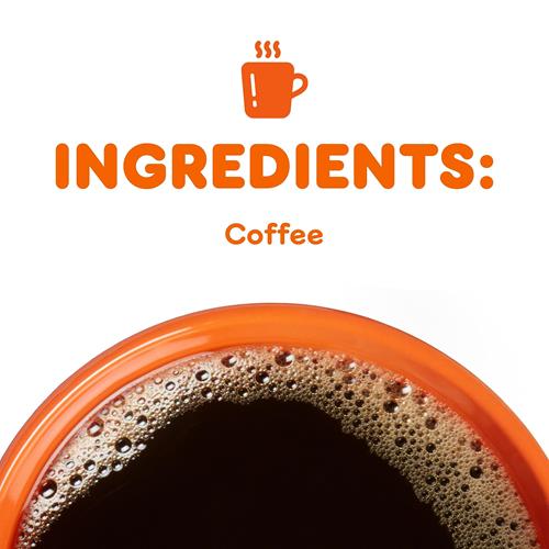 ByBies Dunkin Original Blend Medium Roast Ground Coffee in 18-ounce pack, showcasing the coffee grounds and packaging.