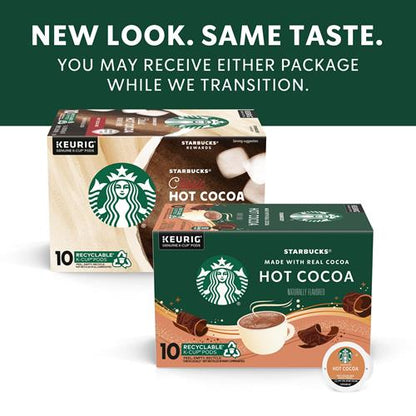 ByBies Starbucks Coffee K-Cup Pods with naturally flavored hot cocoa for Keurig coffee makers, 1 box of 10 pods.
