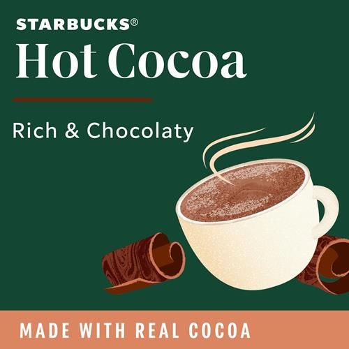 ByBies Starbucks Coffee K-Cup Pods with naturally flavored hot cocoa for Keurig coffee makers, 1 box of 10 pods
