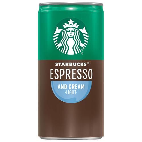 ByBies Starbucks Double Shot Espresso & Cream Light coffee drinks, 4-pack of 6.5 fl oz cans, featuring espresso and creamy flavor
