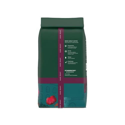 Starbucks Caffè Verona Dark Roast Ground Coffee by ByBies in a 12 oz bag, 100% Arabica coffee for rich flavor.