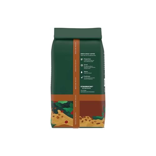 Starbucks House Blend Medium Roast Ground Coffee by ByBies, 12 oz bag of 100% Arabica coffee in a retail bag