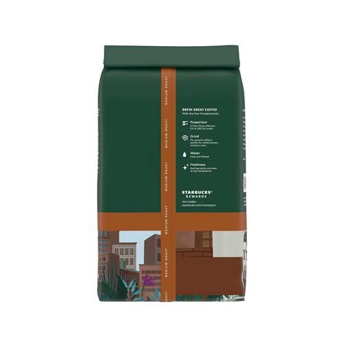 ByBies Starbucks Pike Place Roast Ground Coffee, medium roast, 12 oz bag, 100% Arabica coffee in a sealed pack