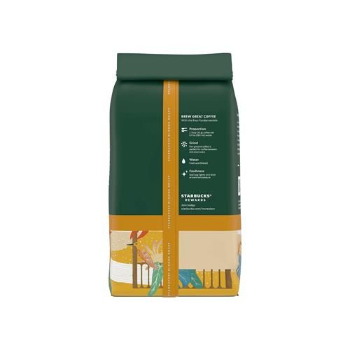 ByBies Starbucks Blonde Roast Ground Coffee Veranda Blend in 12 oz bag, 100% Arabica coffee with fresh, golden beans.