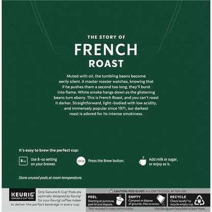 Starbucks ByBies K-Cup coffee pods with dark roast French Roast, 100% Arabica, 32 single-serving coffee pods in a box