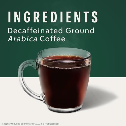 ByBies Starbucks K-Cup coffee pods, medium roast decaf House Blend, 100% Arabica, 10 pods in a box