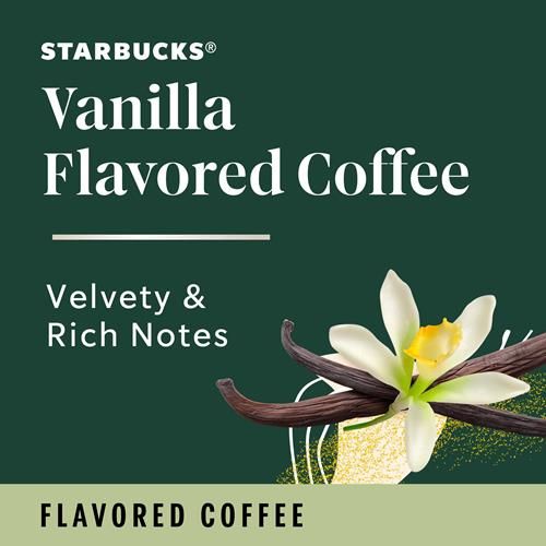 Starbucks K-Cup vanilla flavored coffee pods by ByBies, 10-pack of 100% Arabica coffee capsules in a box