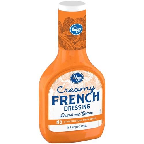 Kroger Creamy French Salad Dressing by Bbies in a 16 fl oz bottle, creamy texture, ideal for salads and dressings