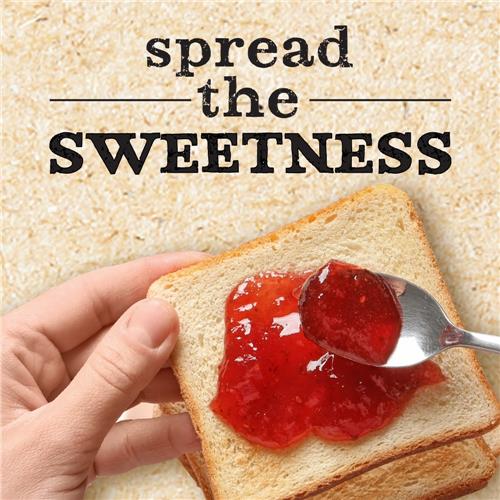 ByBies Kroger Strawberry Preserves 18 oz jar, fruity sauce in a clear glass jar with a label, perfect for spreads and toppings.