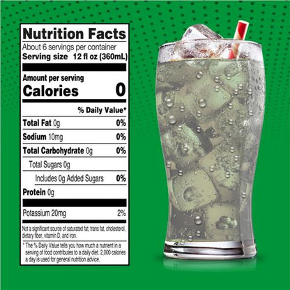 Big K Lemon Lime Zero Sugar Caffeine-Free Soda bottle, 2-liter size, by ByBies, with bright lemon and lime graphics on label.