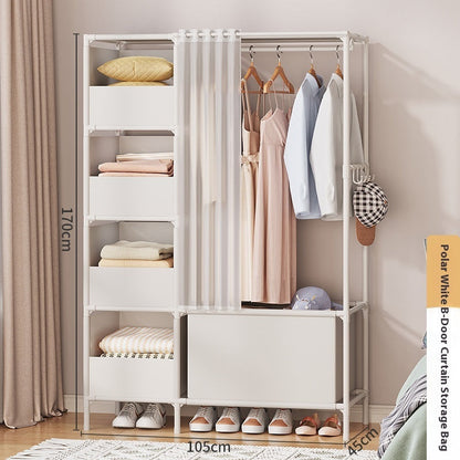 Simple assembly bedroom wardrobe in a clean, functional design