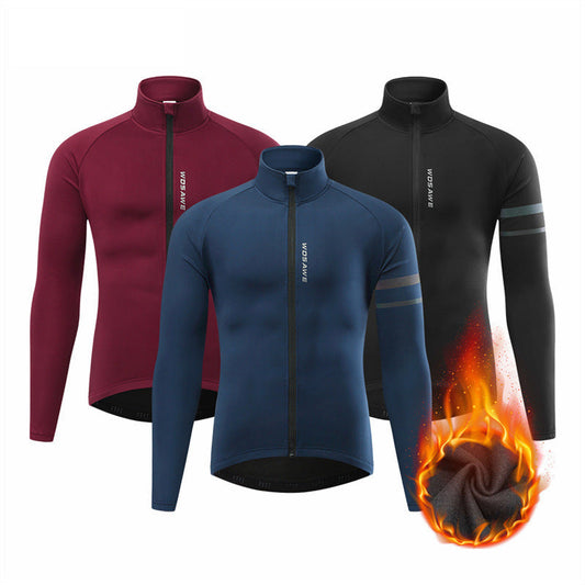 Men's outdoor off-road mountain sports fleece cycling clothing in durable athletic design